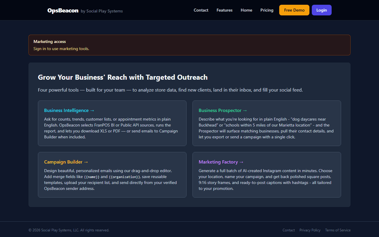 Marketing hub